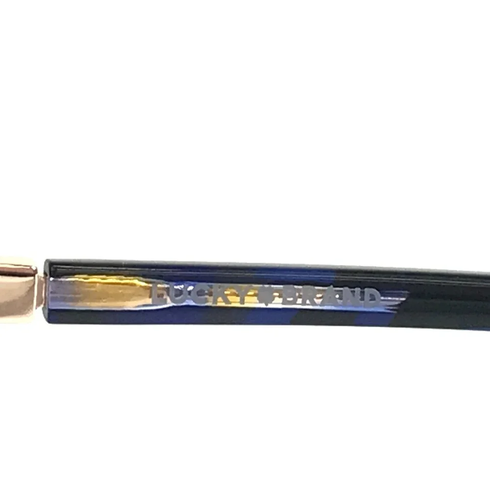 Lucky Brand Eyeglasses Frames D226 BLUE Gold Brown Tortoise Cat Eye 52-16-135